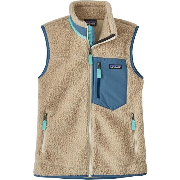 Patagonia Classic Retro-X Fleece Vest Dark Natural/Wavy Blue NWT XXS - Picture 3 of 7